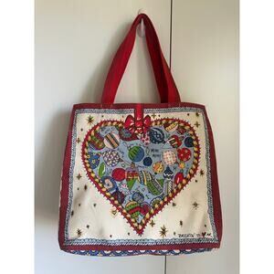 Brighton Holiday Celebration Love Holiday Canvas Tote Bag Shopper Travel bag
